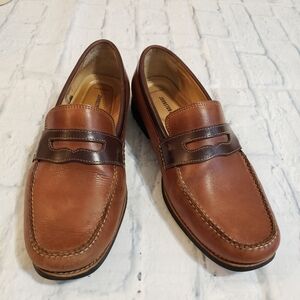 Johnston & Murphy Brown Leather Slip-On Loafers